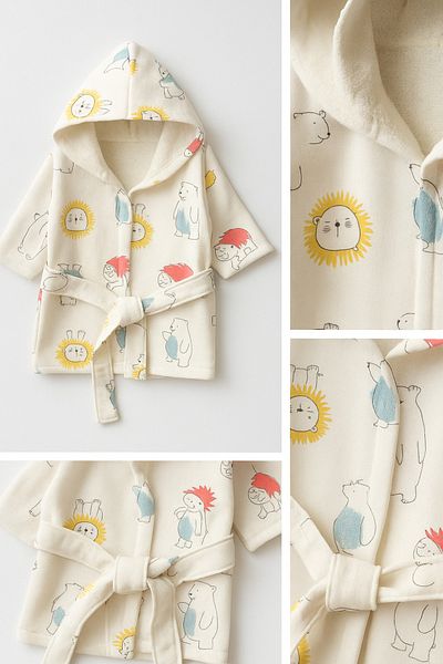 Bebitof After Bath Cute Heroes – Baby Bathrobe (0-2 Years)