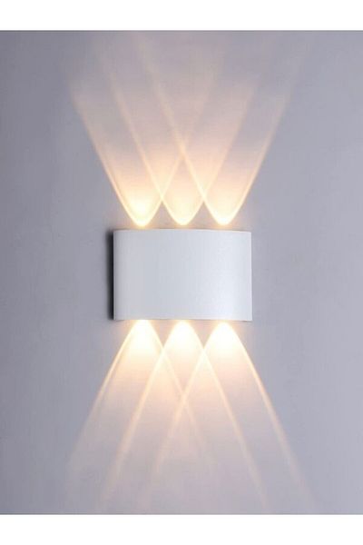 fullreyon U2 Uranus 6 Watt White Case - Daylight Duplex, Indoor and Outdoor Sconce