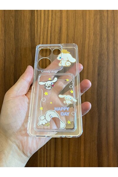 Newon Silicone Phone Case Cover for Tecno Camon 20/20 Pro Cinnamoroll Printed Transparent with Card Holder