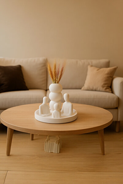 Havalı Tasarım Dekoratif Aile Biblo, Vazo Ve Tabaklı Set – Şık Ev Ve Ofis Dekoru