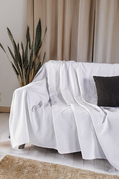Isessia Husa de canapea Naya 100% bumbac |   Cuvertură de pat |   Pike |   200 x 230 cm