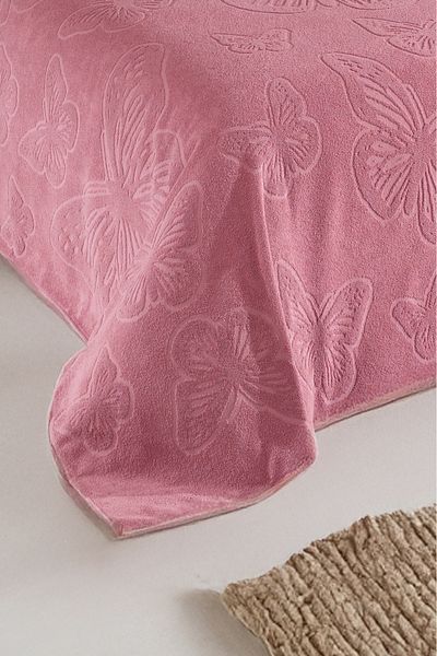 DNZGÜLCAN Kelebek Pique Double 200X220Cm Summer Towel Pique 100% Cotton Soft Bedspread