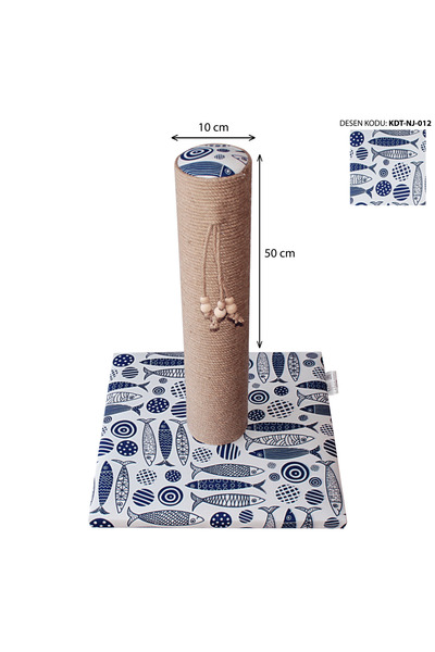 nijiartdesign لوح خدش للقطط فاخر منقوش ملون مقاس 50 سم مع قاعدة مطلية ناعمة من الإسفنج صديقة للبيئة