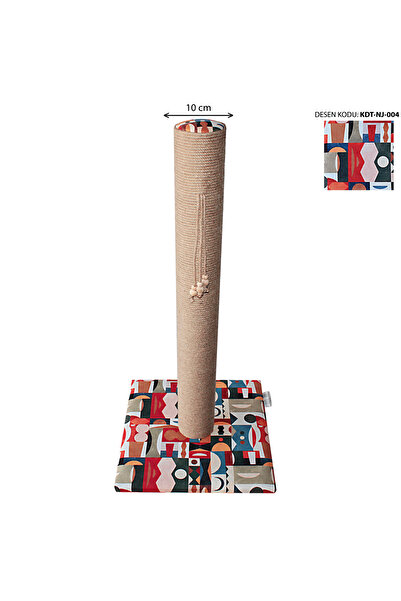 nijiartdesign 80 cm Colorful Patterned Premium Cat Scratching Board Soft Coated Floor Friendly Base with Sponge