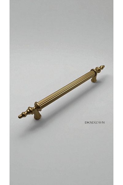 DKSDİZAYN Ezgi Matte Gold 128 mm Furniture Drawer Cabinet Handle Zamak and Aluminum Premium Quality Matte Handle