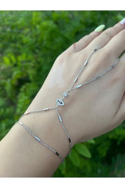 Glowy&Co. Mystic Eye Silver Color Tarnish-Free Steel Shahmeran