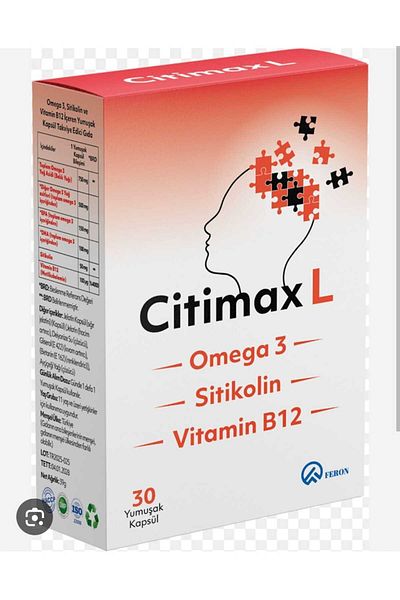 Heritage Home Citimax L Omega 3 Citicoline Vitamin B12 Multivitamin Supplement for Memory-Focus and Mind