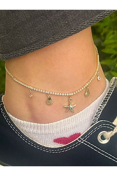 Glowy&Co. Ocean Gold Color Tarnish-Free Steel Anklet