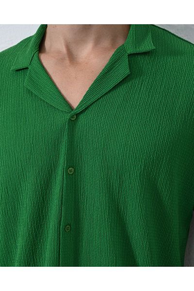 İLKCET MODA Ανδρικό πουκάμισο - Oversize Άνετο Ύφασμα