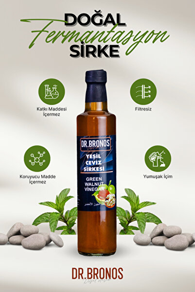 Dr.Bronos Yeşil Ceviz Sirkesi 500 ml (DOĞAL FERMANTASYON)