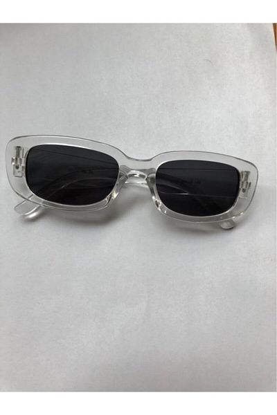JULIANO Transparent Rectangle Vintage Retro Sunglasses