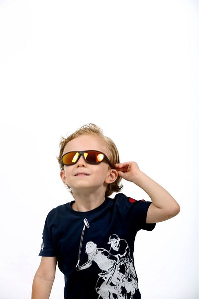 JULIANO Black Oval Mirrored Children's Sunglasses