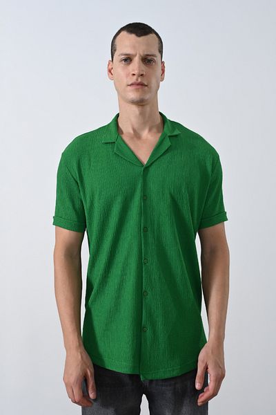 İLKCET MODA Ανδρικό πουκάμισο - Oversize Άνετο Ύφασμα