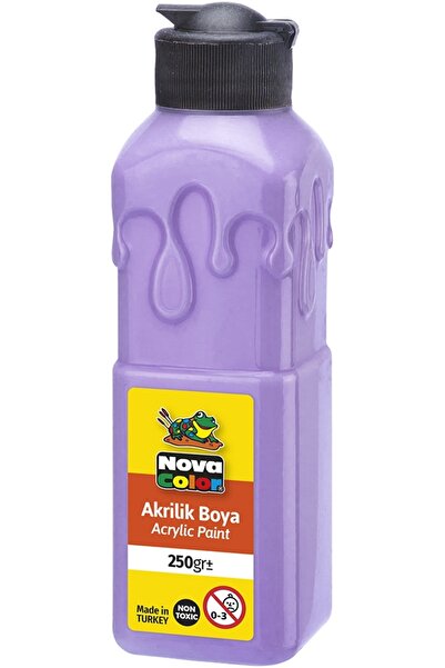 Nova Color Lila Akrilik Boya 250 gr 1 Adet Su Bazlı Akrilik Boyası Hobi Sanat...