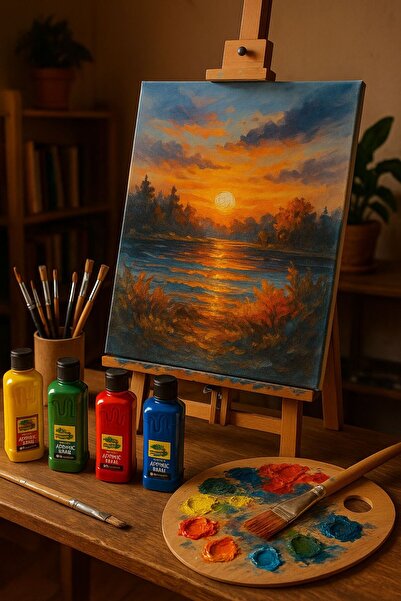 Nova Color Açık Ten Akrilik Boya 250 gr 1 Adet Su Bazlı Akrilik Boyası Hobi Sanatsal Boy Tuval Ahşap Metal