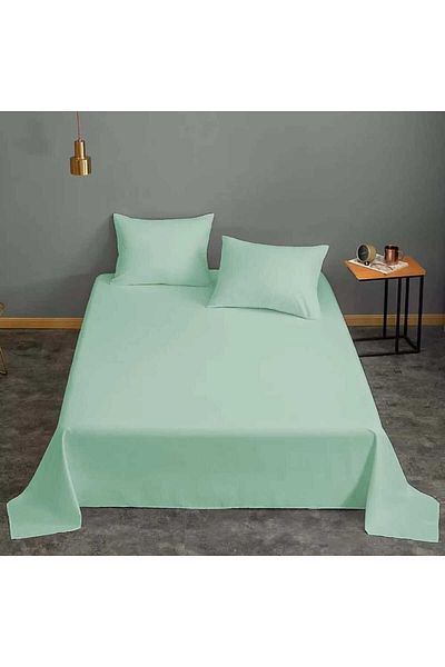 güllüce ev tekstil ürünleri ملاءة مطاطية وغطاء وسادة (أخضر مائي)