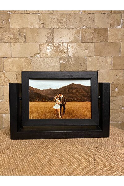 cercevehome Handmade Wooden Rotating Photo Frame