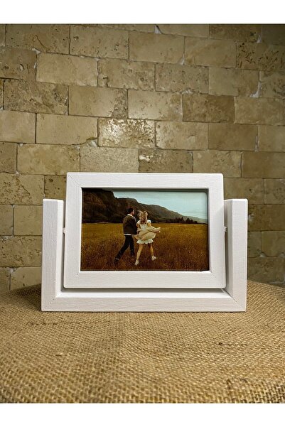 cercevehome Handmade Wooden Rotating Photo Frame