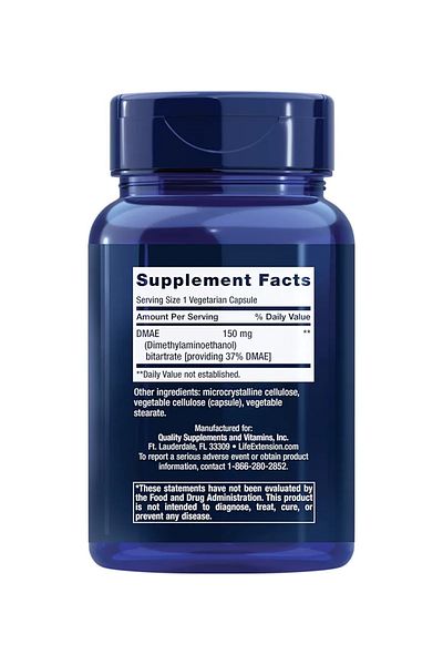 Life Extension Dmae Bitartrate, Supports Neurotransmitter Production, Vegetarian, 200 Capsules