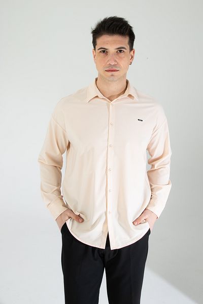 Artı1 Ανδρικό πουκάμισο Summer Half Oversize -801- Μπεζ
