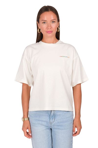 Coredra Nature Boxed Fit Women's T-Shirt Ecru C590