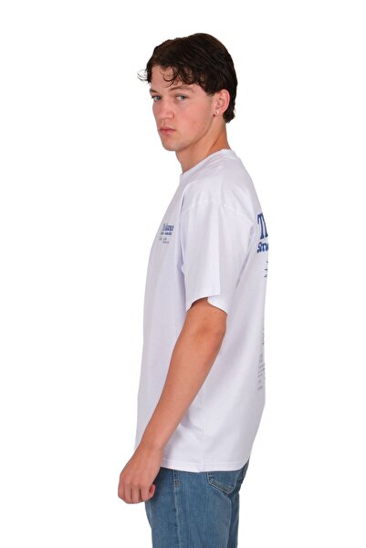 Coredra Ανδρικό μπλουζάκι The Balance Oversize Fit - Λευκό C101