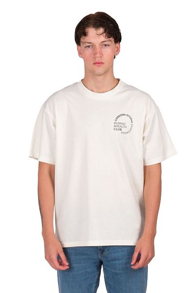 Coredra Runing and Health Club Oversize Fit Men's T-Shirt Ecru C101