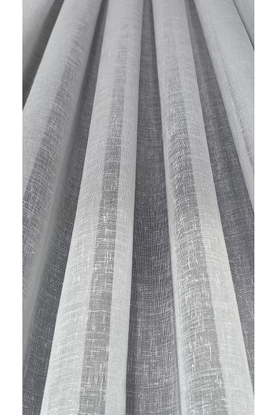 Yuka Natural Folded Linen Tulle Curtain 1/3 Tight Pleat Ecru Tulle Curtain Non-Wrinkle Don't Want Ironing Skirt with Lead