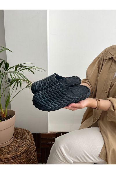 Behtah Kundura Closed Front Non-Slip Sole Slippers Balcony Bathroom Pool Seaside Beach Pool Daily Slippers