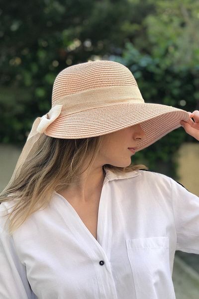 novon Straw Bow Laura Hat