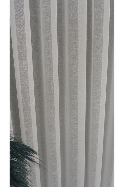 Yuka Natural Folded Linen Tulle Curtain 1/3 Tight Pleat Ecru Tulle Curtain Non-Wrinkle Don't Want Ironing Skirt with Lead