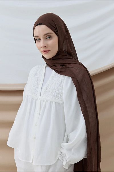 Modakaşmir Σάλι μπαμπού Aminenesil Light Brown