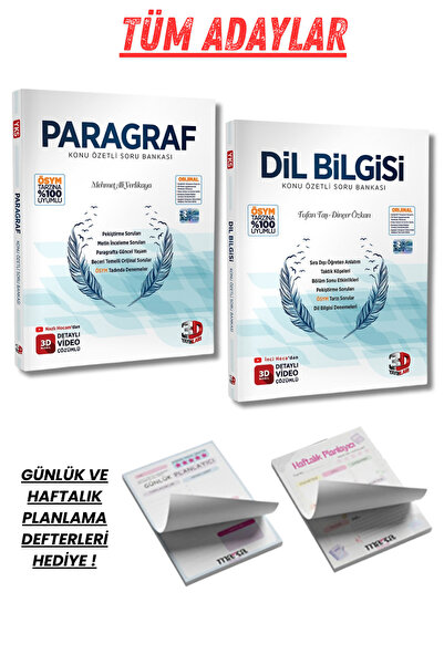 3D Yayınları 2026 Tüm Adaylar 3d Paragraf Ve Dil Bilgisi Konu Özetli Soru Ban...