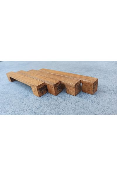 Wholewood مقبض خزانة أثاث خشبي من زين، 96 ملم، بني