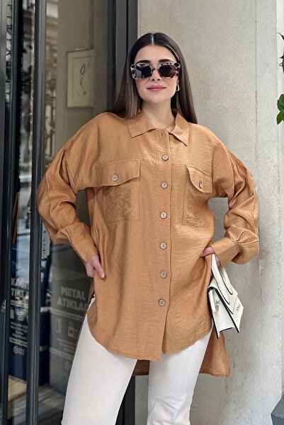 NEW LAVİVA Cămașă bronzată pentru femei - 700-3524
