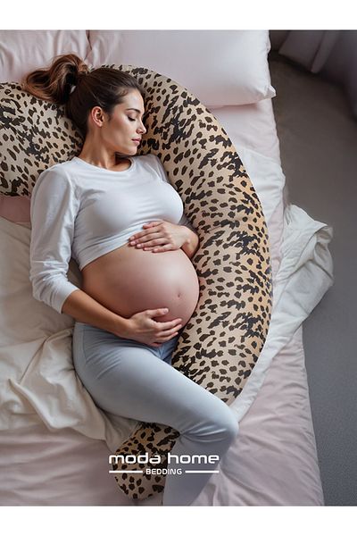 moda home bedding Pregnancy Pillow, Hugging Pillow Activity Pillow Cotton Fabric (Leopard)