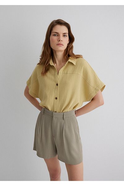 Mavi Textured Green Shirt Loose Fit / Loose Relaxed Cut 1210758-71491