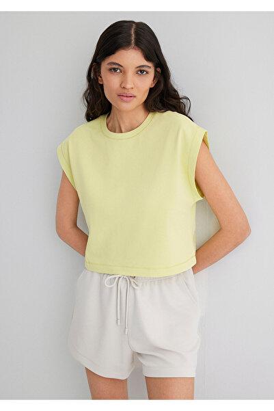 Mavi Sari Crop Basic T-Shirt Regular Fit / Normal Cut 1613280-71309