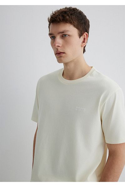 Mavi Εκρού Τ-shirt Loose Fit / Χαλαρή Άνετη Προσαρμογή 0612591-86420