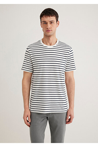 Mavi Μπλουζάκι Navy Blue ριγέ λευκό T-shirt Regular Fit / Regular Cut 0612235 -87822