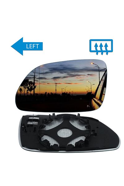 Choice Front Left Side Wing Mirror Glass Heated Convex Upper For Vw Polo Mk4 9n 2005-09