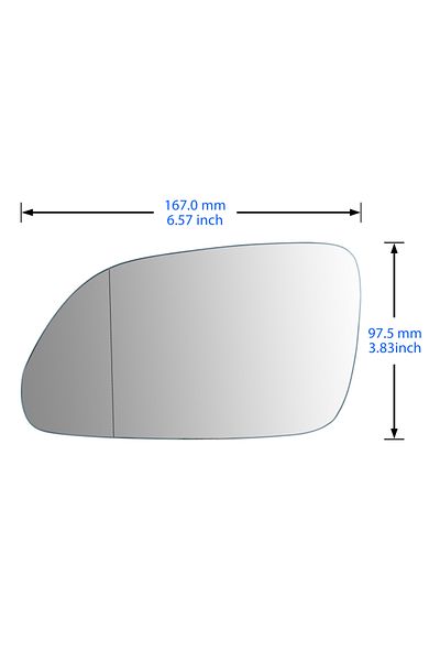 Choice Front Left Side Wing Mirror Glass Heated Convex Upper For Vw Polo Mk4 9n 2005-09