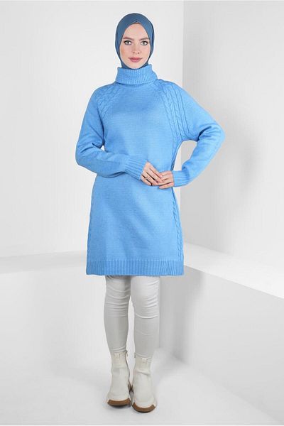 Alvina Tunica tricotaje cu guler rotit 44065