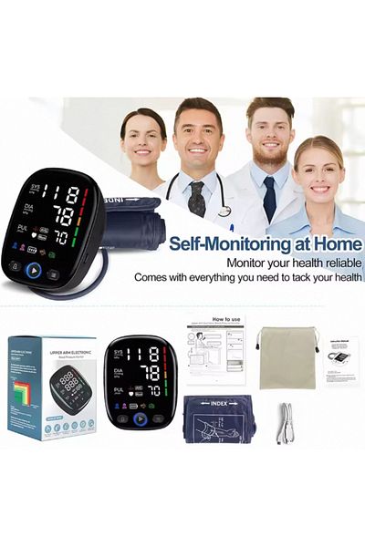 Choice BP103-Black Digital Blood Pressure Monitor Upper Arm Automatic BP Cuff Machine Tonometer LED Sphygmo