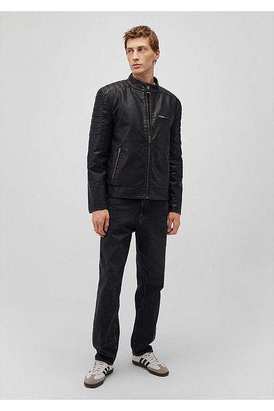 Mavi Черно яке от изкуствена кожа Slim Fit / Slim Cut 0110440-900
