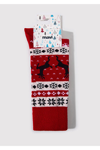 Mavi Christmas Themed Red Boot Socks 0911658 -32421