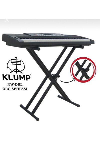 Genel Markalar Klump Montaj Gerektirmeyen 9 Kademeli Profesyonel Org Sehpası - Klavye Org Standı Çift Ayak