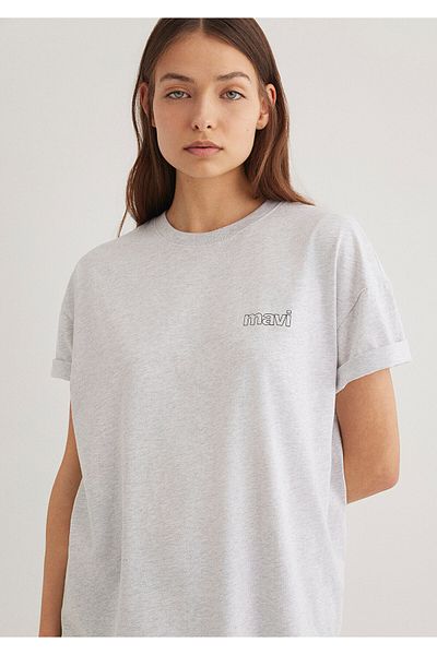 Mavi Γκρι μπλουζάκι με λογότυπο Loose Fit / Loose Relaxed Fit1611309-85438