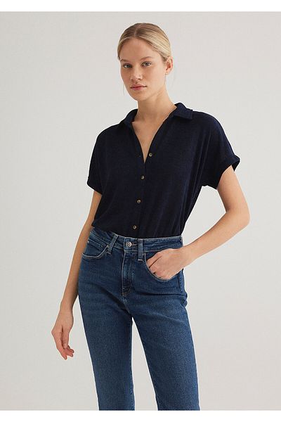 Mavi Tricou polo Lux Touch bleumarin standard 1612142 -82318