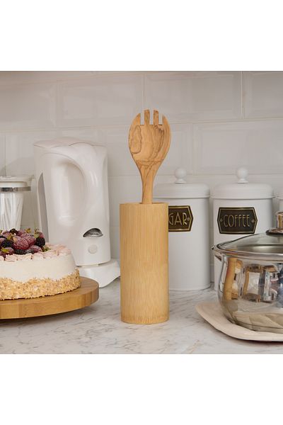 TİVOLİ Tivoli Olive Tree Serving Spoon - Light Brown - 30 cm